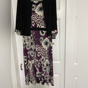 Studio One plum flower dress(2 piece)